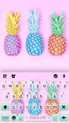 Colorful Pineapples Keyboard T android App screenshot 0