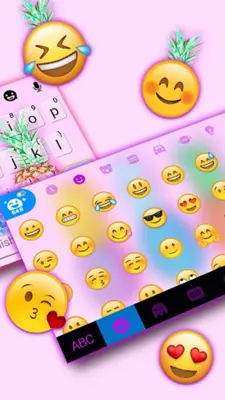 Colorful Pineapples Keyboard T android App screenshot 2