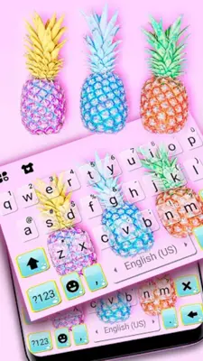 Colorful Pineapples Keyboard T android App screenshot 3